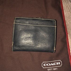 Small black leather wallet